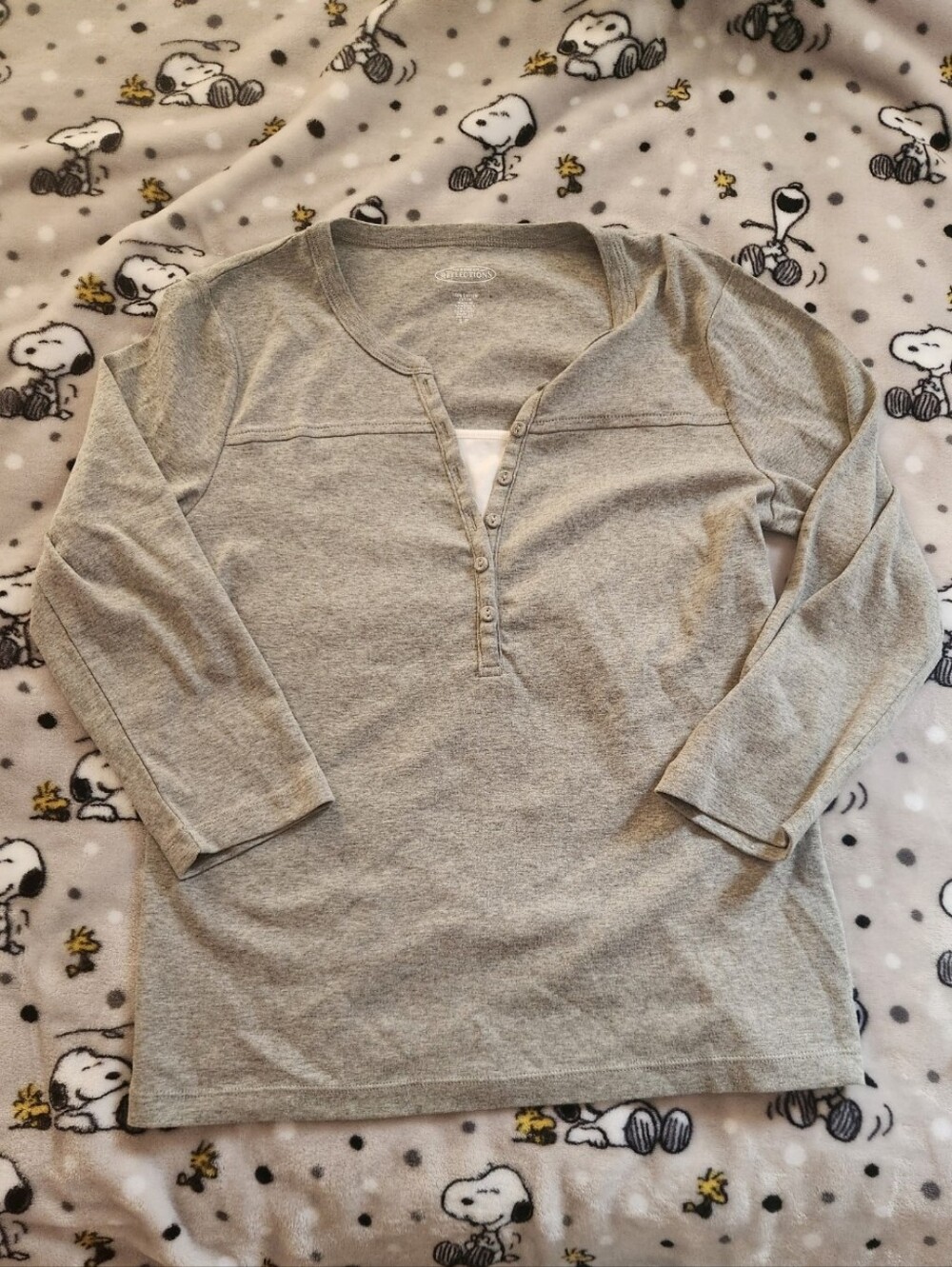 Northern Reflections 3/4 Sleeve Layered Henley